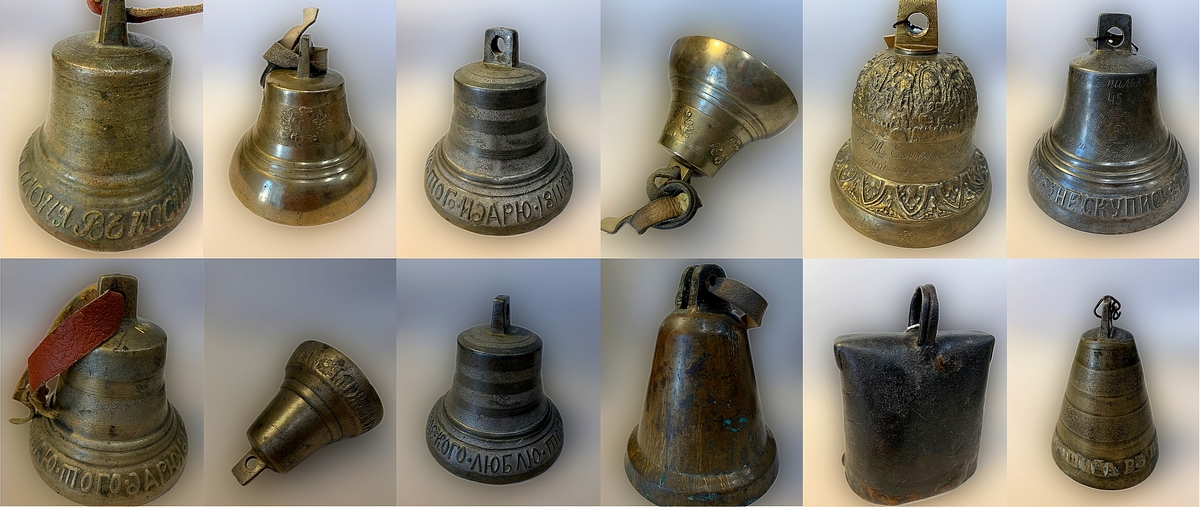 Коллекция колокольчиков из собрания Муромского музея
